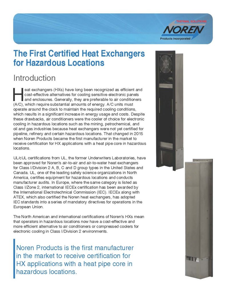 NorenProducts-FirstCertifiedHeatExchangers